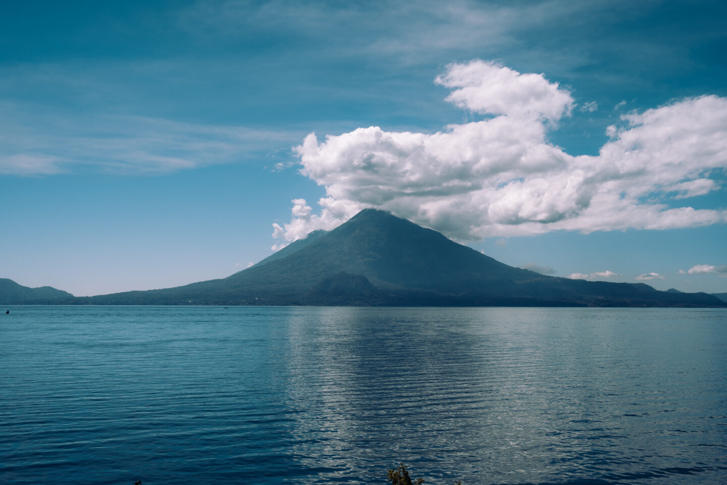 Lake atitlan on a perfect sunny day