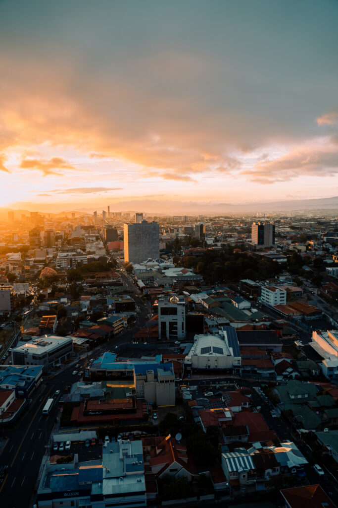 Sunset in San Jose Costa Rica