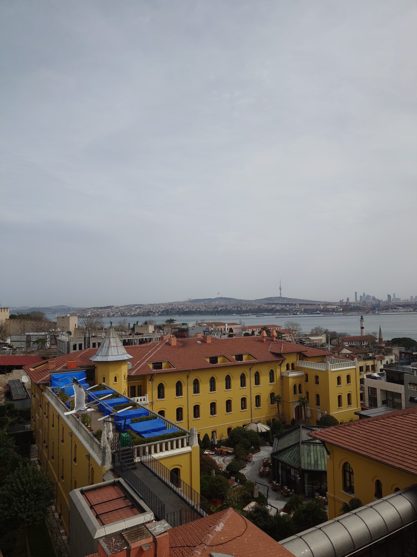 Bosporus view from the Seven Hills Restaurant in Istanbul