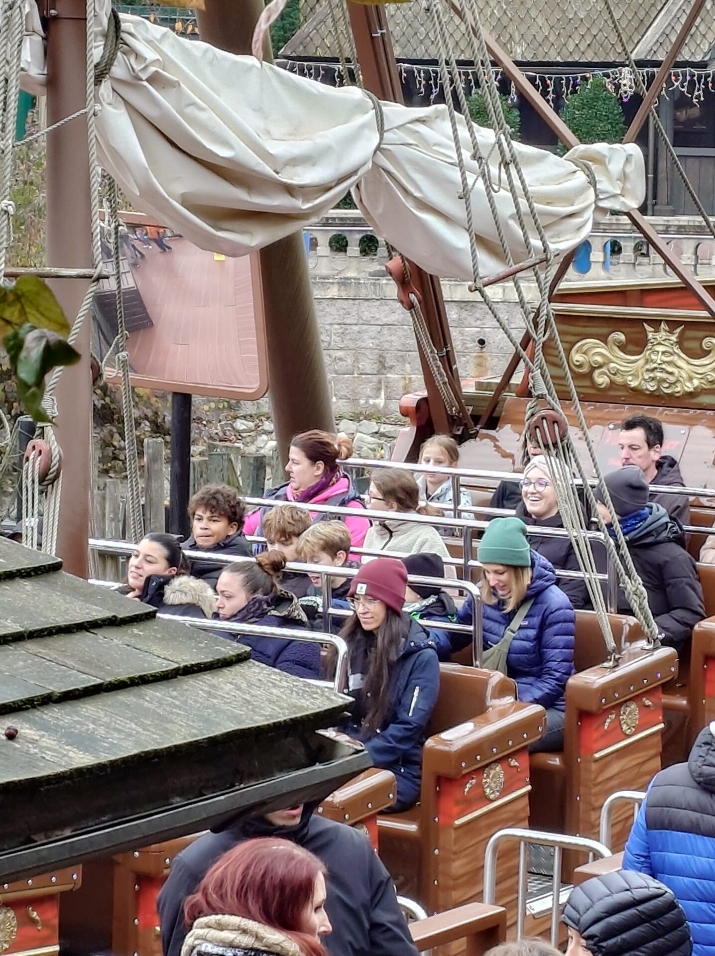 Nicole on the swinging Boat