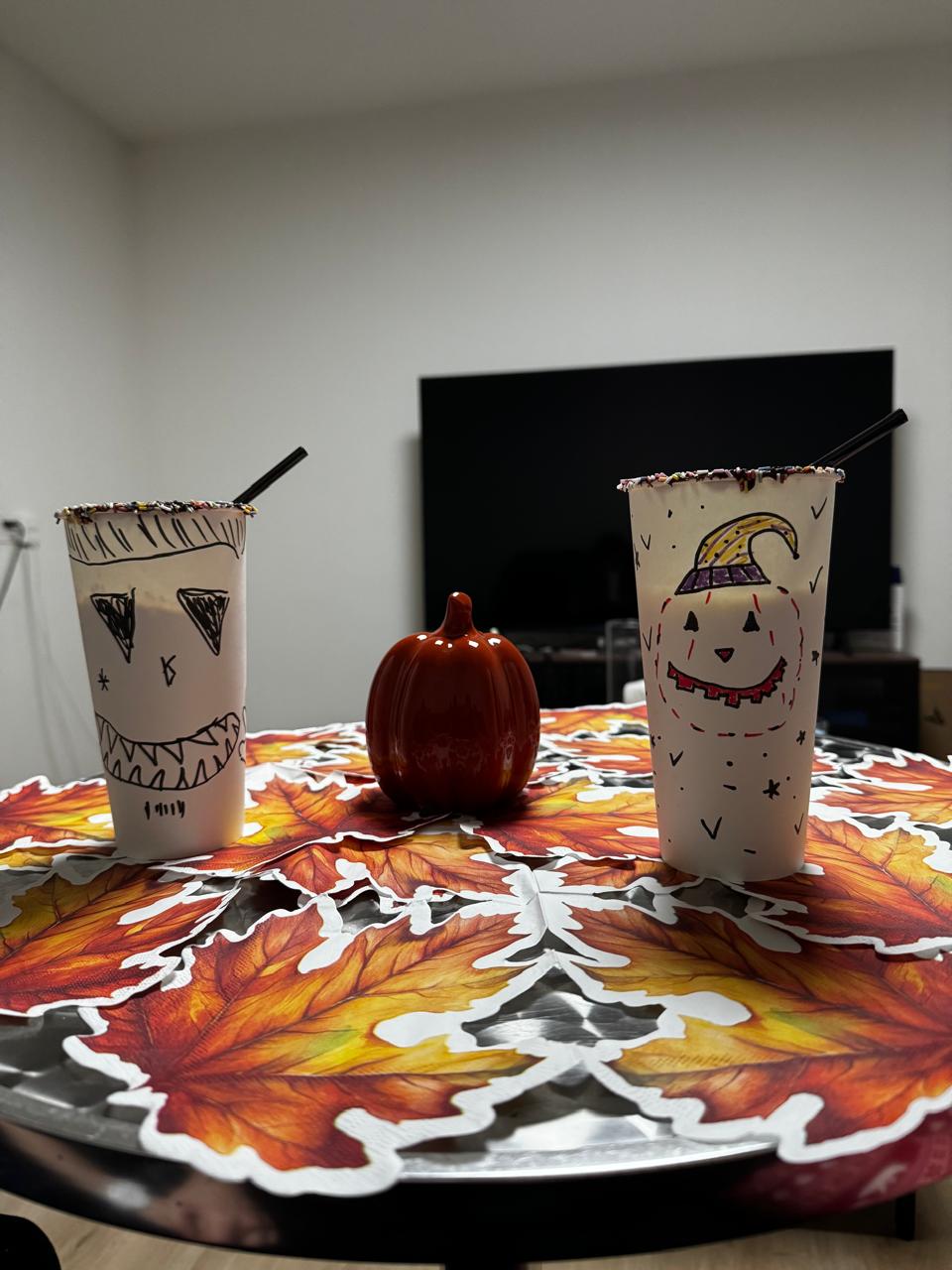 Cozy halloween night at home